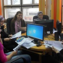 Young people learn ICT and media skills in Zavidovici Public Library’s innovative youth corner.