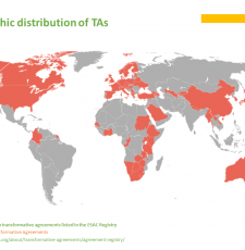 Map showing expansion of TAs across the world. 