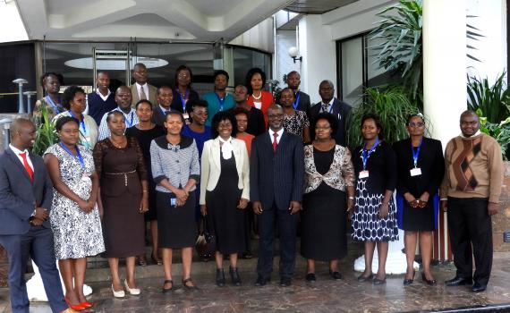 Group photo of repository managers at a worksop in Nairobi.